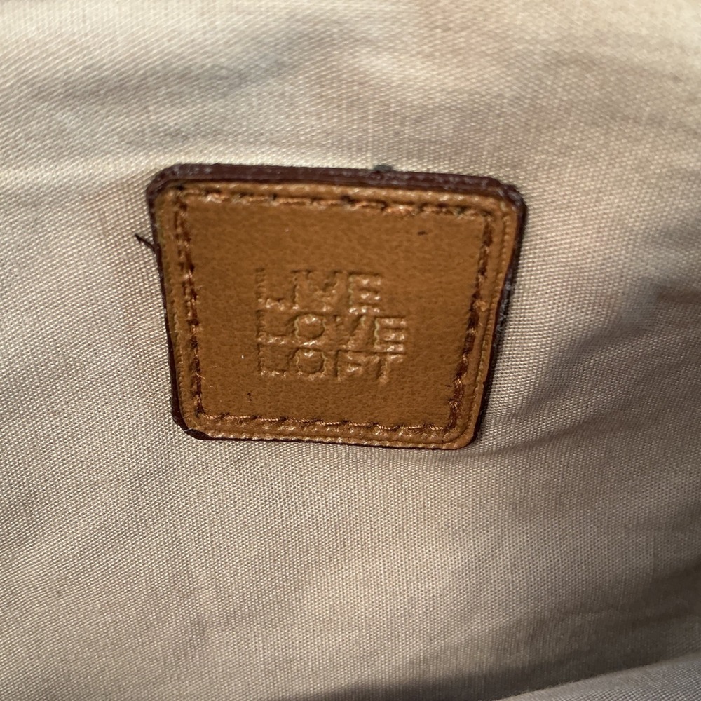 LOFT Mustard Yellow Beaded Sequin Beads Canvas Wristlet Clutch Bag New With Tags - Picture 4 of 6
